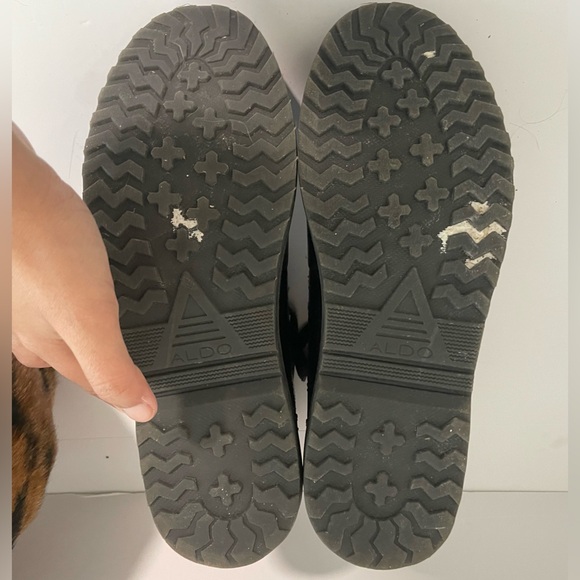 ALDO Men’s Black Leather Lace-Up Boots - Size 10 - Picture 7 of 11